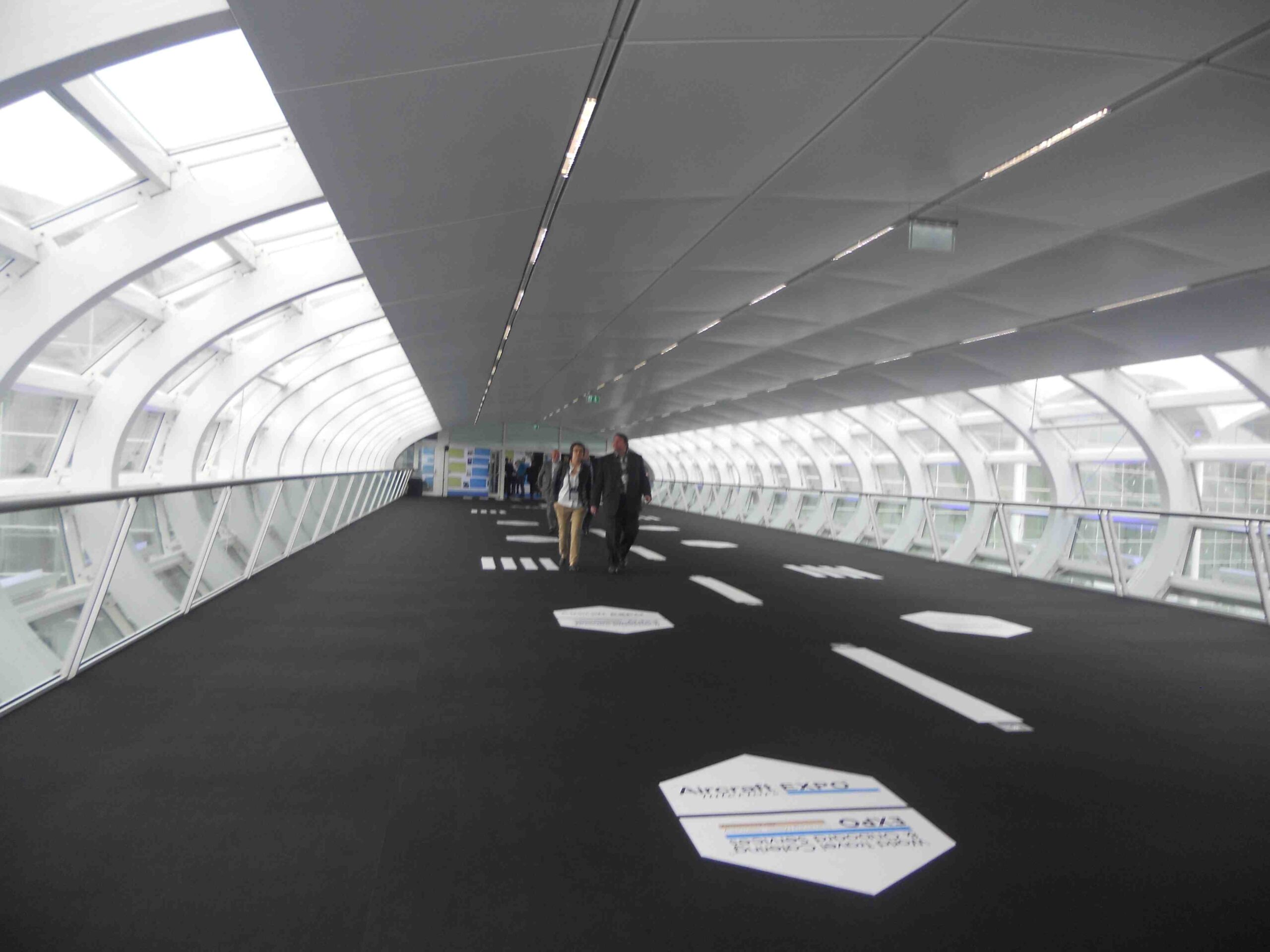 Overhead walkway into AIX